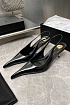Женские кожаные туфли на каблуке Yves Saint Laurent premium
