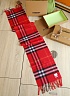 Шарф Burberry Check premium 168x30 см - Red