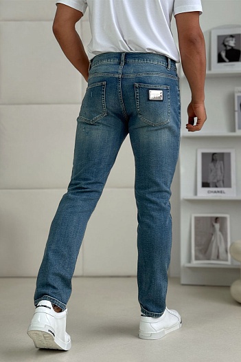Мужские синие джинсы Dolce & Gabbana comfort fit   