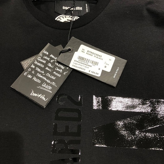 Мужская футболка Dsquared2 "ICON" - Black   
