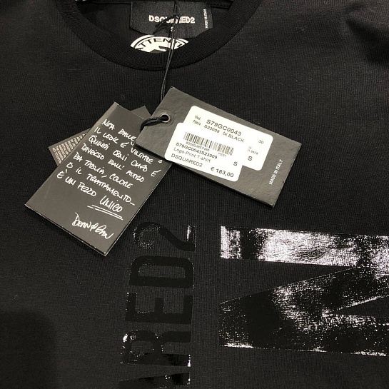 Мужская футболка Dsquared2 "ICON" - Black