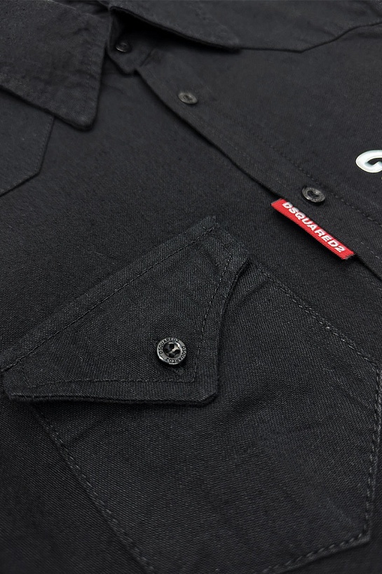 Мужская джинсовая рубашка Dsquared2 "ICON" - Black