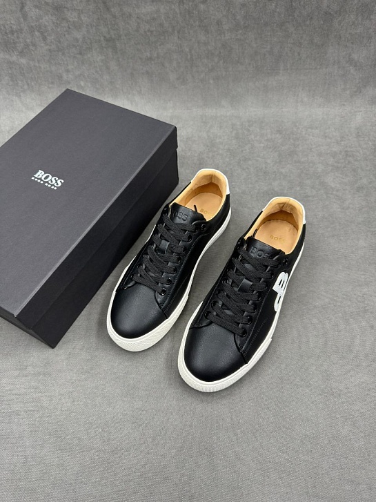 Кожаные кроссовки Hugo Boss Aiden - Black