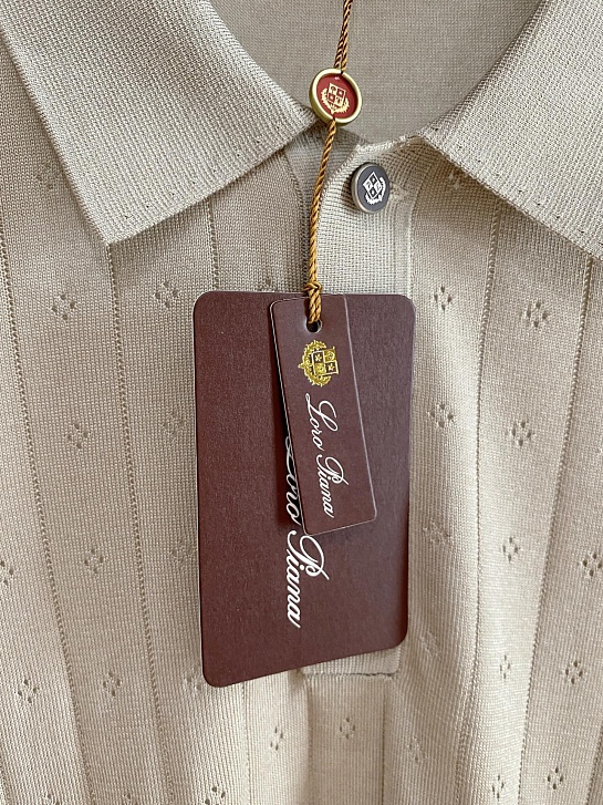 Мужское серое поло Loro Piana premium