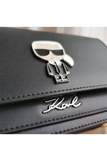 Кожаная сумка Karl Lagerfeld K/Ikonik Metal Lock 22x16 см (2 расцветки)   