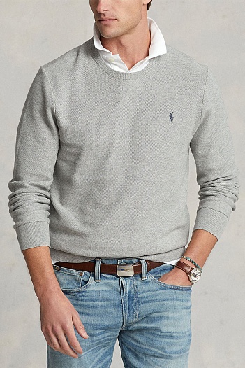 Мужской джемпер Polo Ralph Lauren pony-embroidered - Grey   