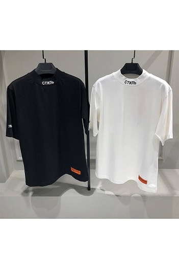 Белая оверсайз футболка Heron Preston "Стиль"   