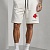 Белые мужские шорты Dsquared2 maple leaf-print