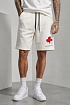 Белые мужские шорты Dsquared2 maple leaf-print