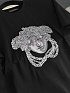 Мужская футболка Versace Medusa logo-embroidered - Black