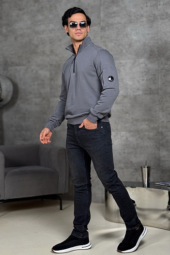 Мужские чёрные джинсы Calvin Klein logo-embroidered   