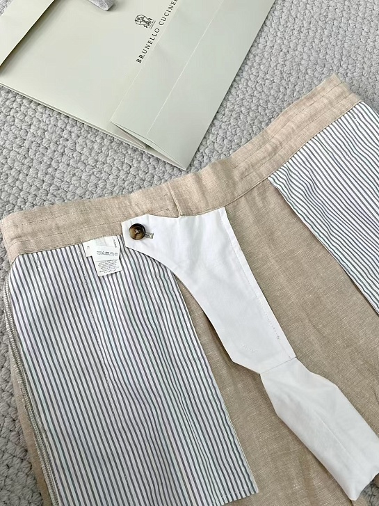 Льняные брюки Brunello Cucinelli Premium - Beige