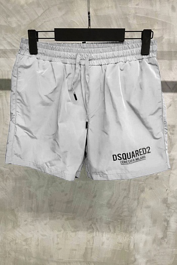 Мужские светло-серые шорты Dsquared2 Ceresio 9 Milano   