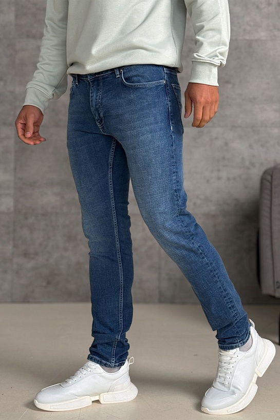 Мужские синие джинсы Dolce & Gabbana logo-plaque