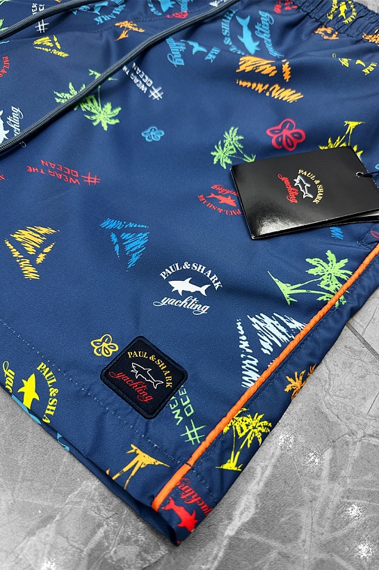 Мужские шорты цвета индиго Paul & Shark "Wear the Ocean"