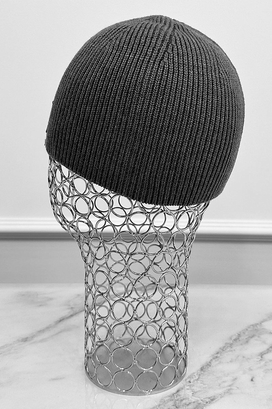 Мужская серая шапка Tommy Hilfiger logo-patch