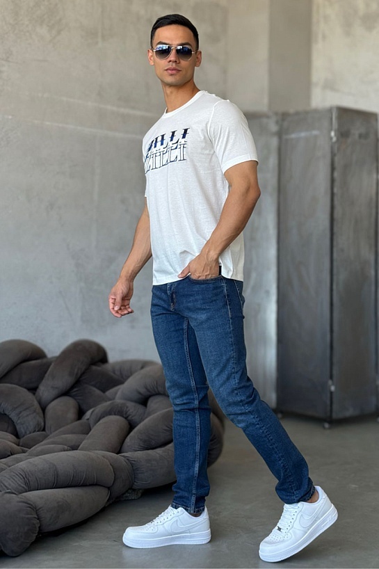 Мужская футболка Zilli белого цвета