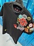 Чёрная оверсайз футболка Dsquared2 embroidered logo patch