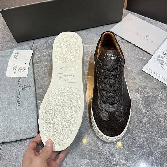 Мужские комбинированные кроссовки Brunello Cucinelli