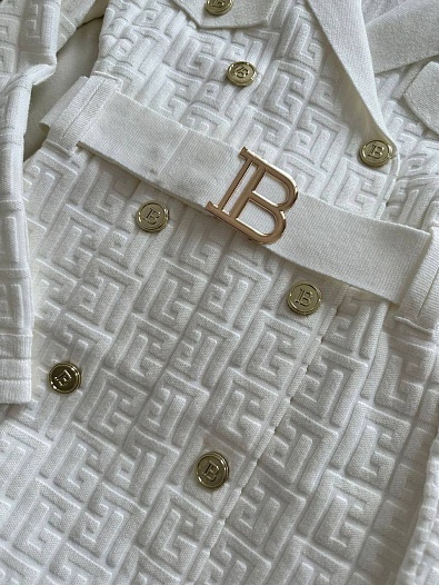 Женское бандажное платье с ремнем Balmain   