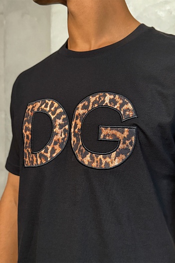Мужская чёрная футболка Dolce&Gabbana   
