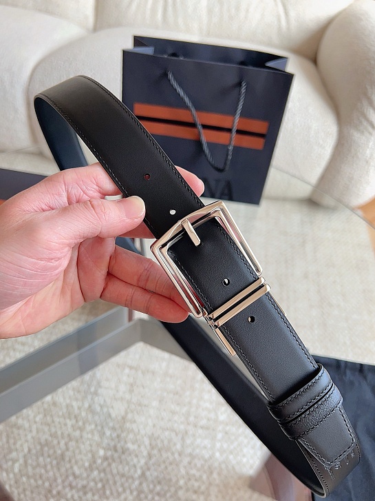 Двусторонний кожаный ремень Zegna premium