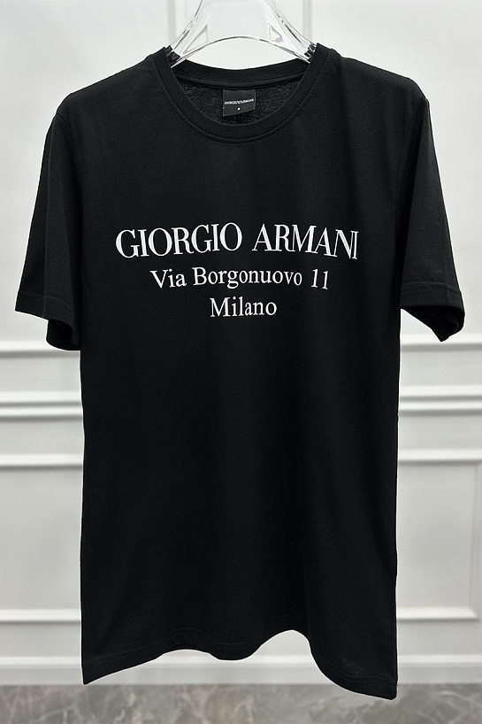 Футболка Armani Via Borgonuovo 11 Milano - Black