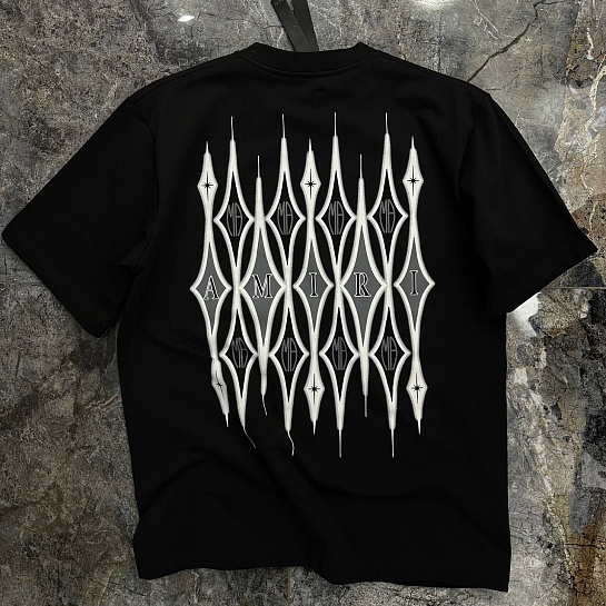 Футболка чёрного цвета Amiri Argyle Monogram