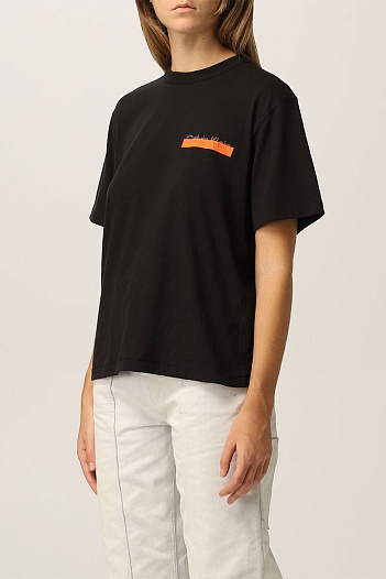 Чёрная футболка Orange 2.0 Heron Preston   