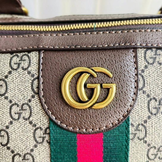 Кожаная дорожная сумка Gucci GG monogram 45x28 см