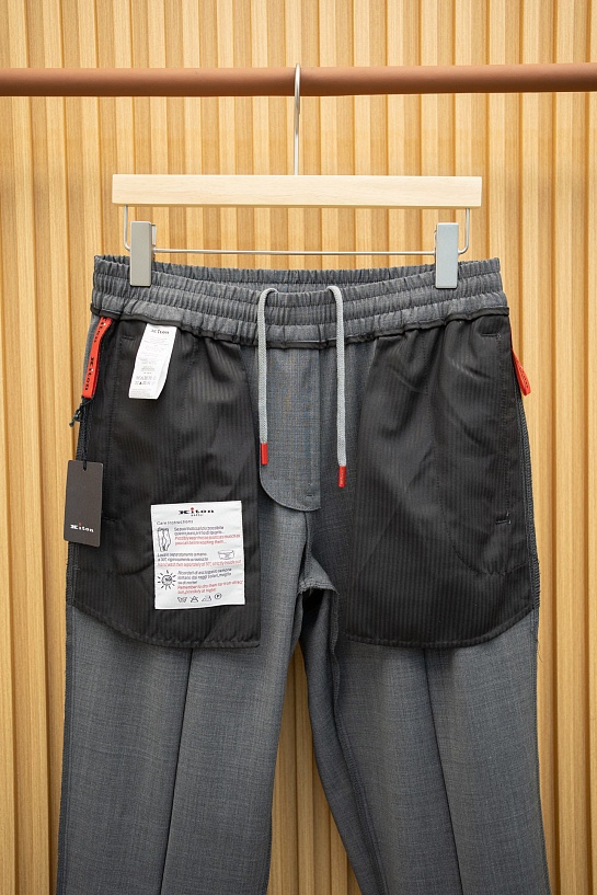 Мужские серые брюки Kiton Premium