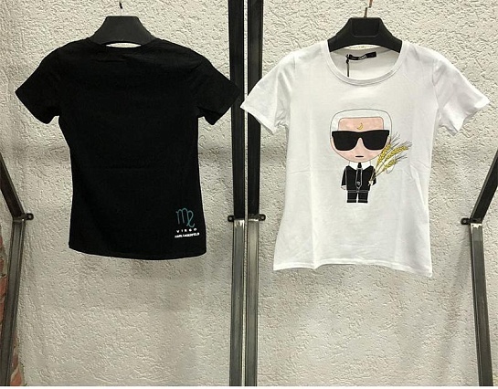 Женская белая футболка Karl Lagerfeld "Virgo"