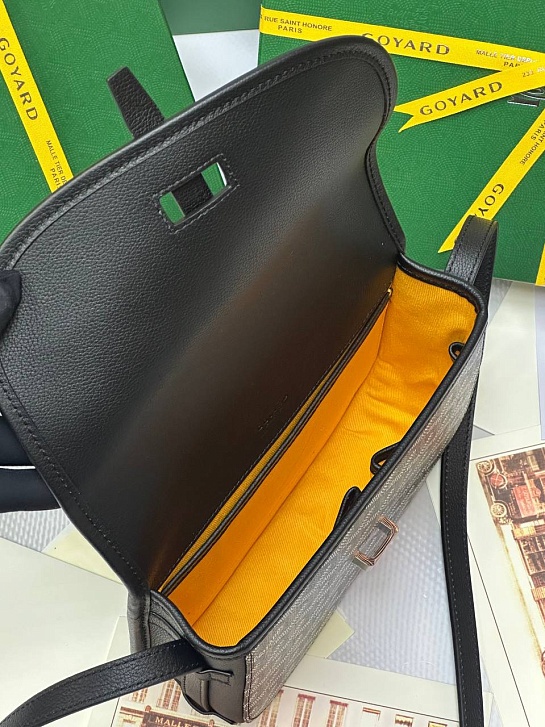 Кожаная сумка Goyard Belvedere Messenger PM premium 22x17x6 см