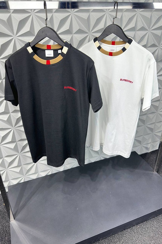 Чёрная оверсайз футболка Burberry Icon Stripe Jayson