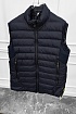 Мужской тёмно-синий жилет Stone Island compass-patch
