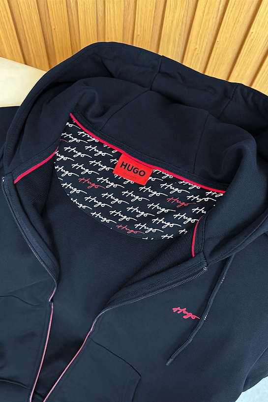 Кофта на молнии Hugo Boss тёмно-синего цвета