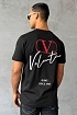 Мужская чёрная футболка Valentino VLogo Signature