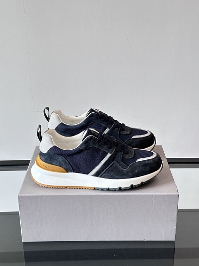 Мужские комбинированные кроссовки Brunello Cucinelli   