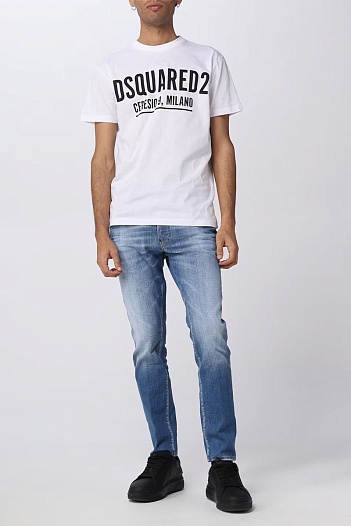 Мужская белая футболка Dsquared2 Ceresio 9   