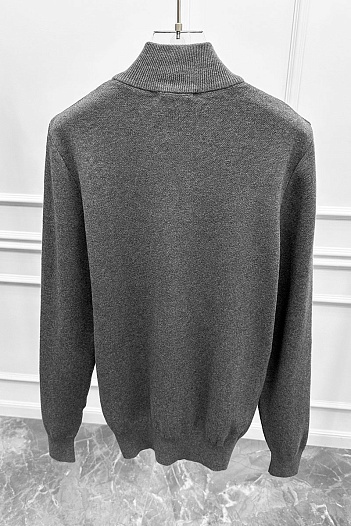 Мужская тёмно-серая кофта Polo Ralph Lauren pony-embroidered   