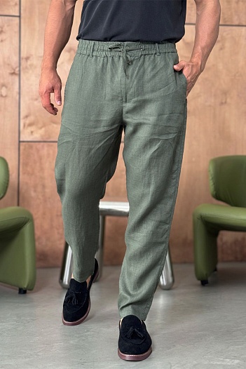 Мужские зелёные брюки Loro Piana   