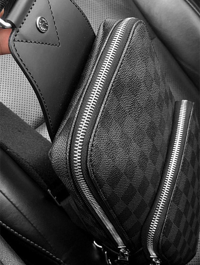 Кожаная сумка Louis Vuitton Avenue Sling Damier Graphite 21x31x9 см   