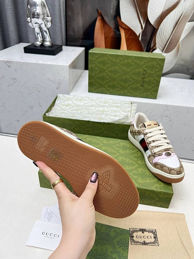 Женские комбинированные кроссовки Gucci GG Screener Premium   