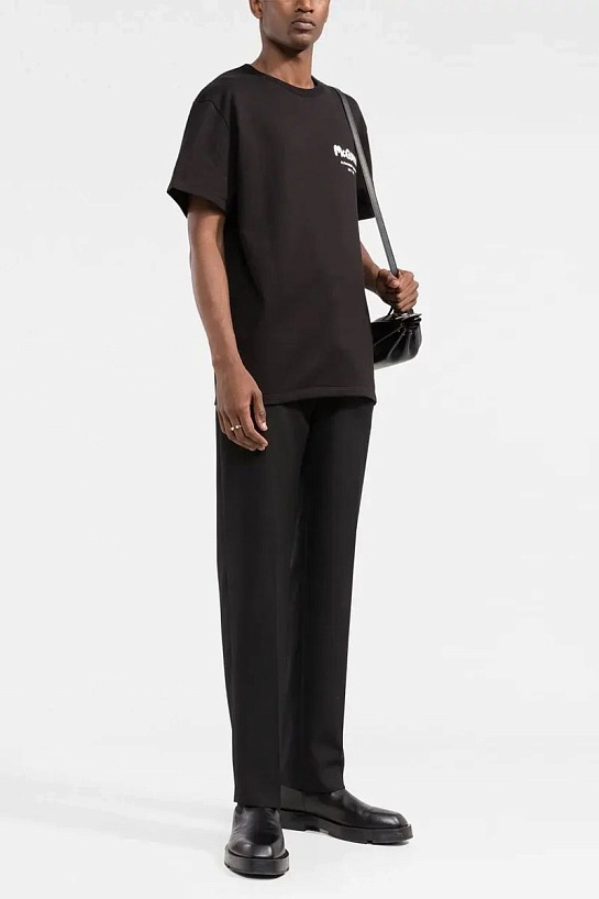 Мужская футболка Alexander McQueen чёрного цвета