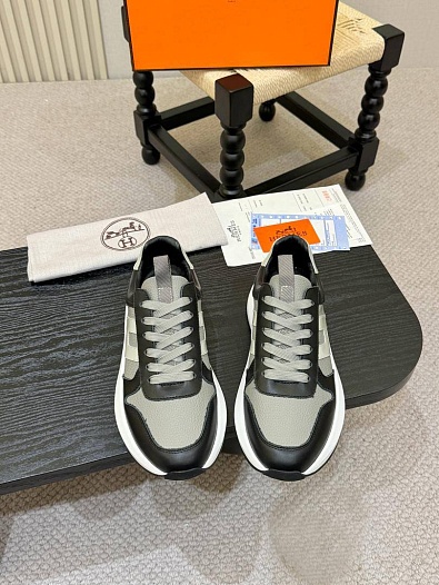Мужские кожаные кроссовки Hermes   