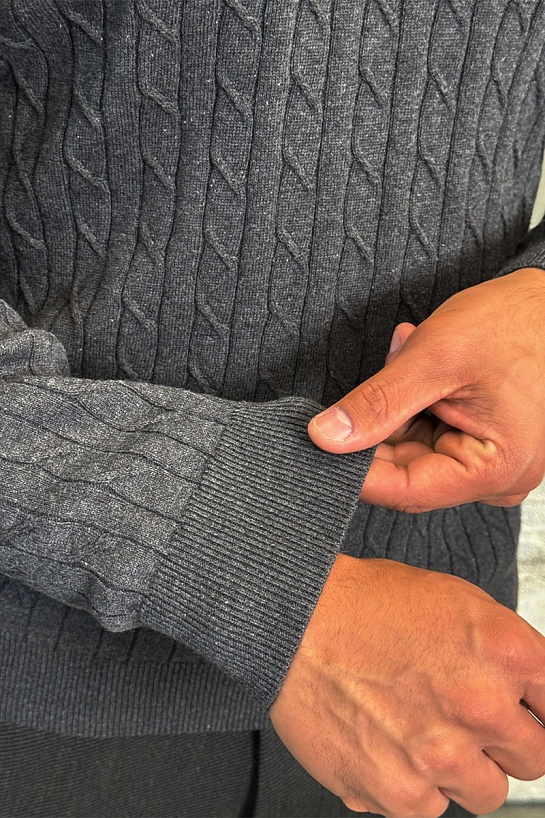 Мужской джемпер Polo Ralph Lauren cable-knit - Dark Grey