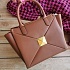 Женская сумка Valentino One Stud 25x23 см - Brown