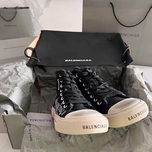 Женские кеды Balenciaga чёрного цвета   