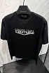 Чёрная футболка Versace Space silver logo-print