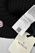 Комплект из шапки и шарфа чёрного цвета Moncler logo-patch